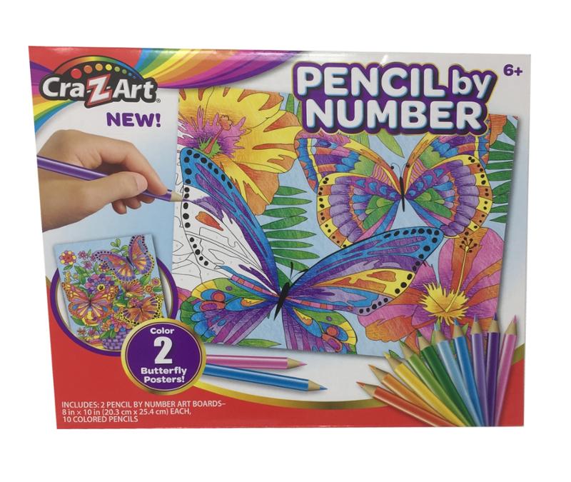 Cra Z Art Pencil By Number Butterfly