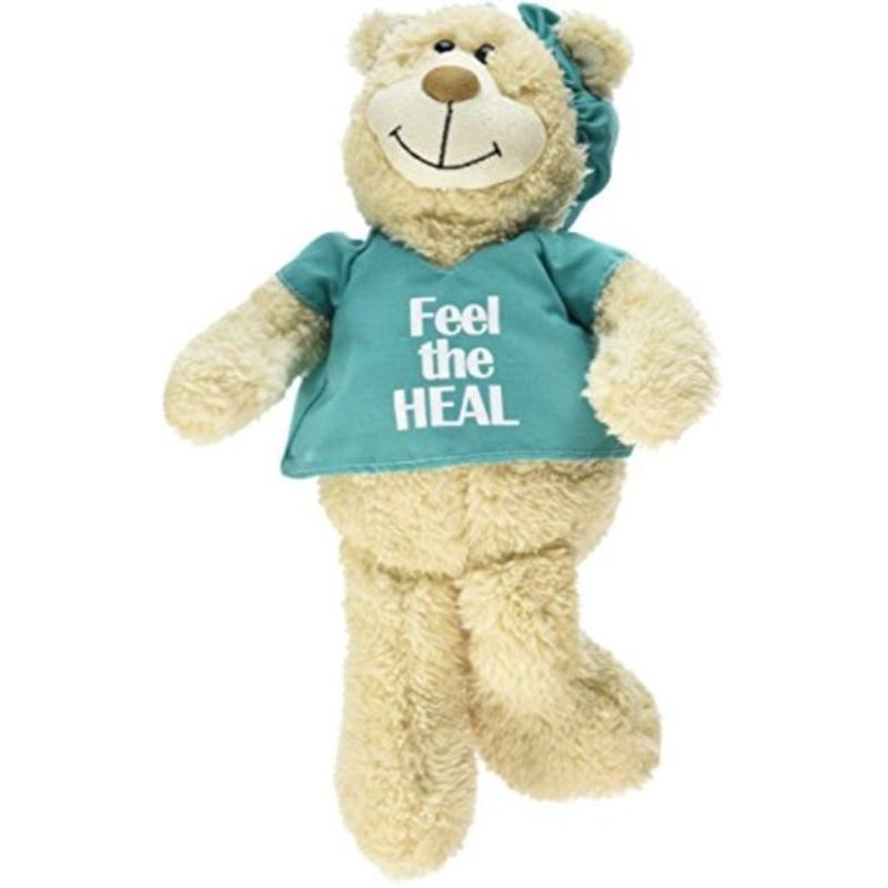 Feel the Heal Teddy Bear in Scrub (Blue/Green)