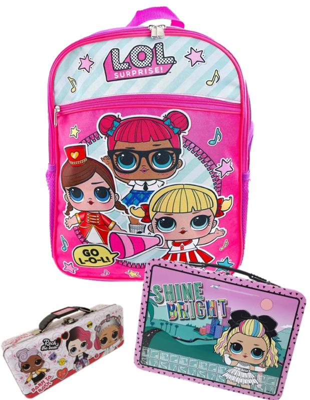 LOL Surprise Backpack, Pencil Case, and Lunch Box