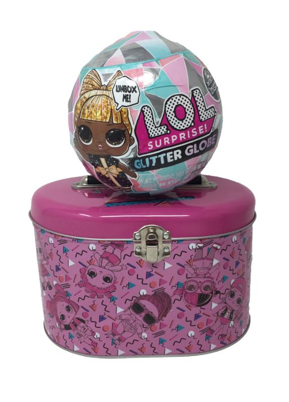 L.O.L. Surprise Winter Disco Glitter Globe and Storage Tin Bundle