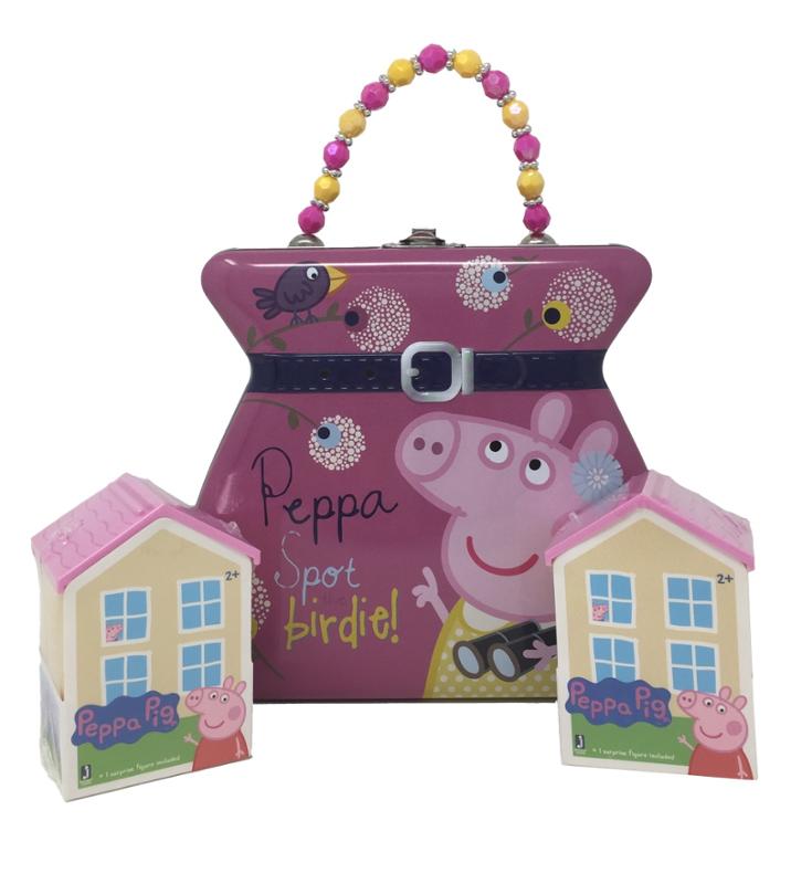 Peppa Pig Tin Purse and 2 Mystery Houses