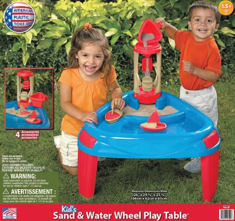 water wheel play table