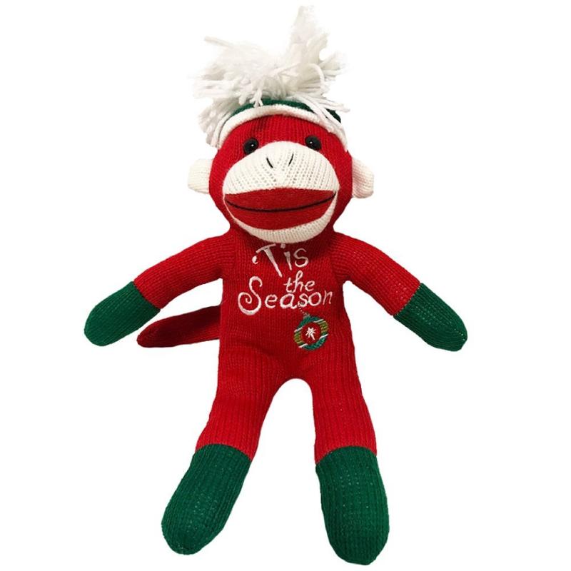 Holiday Season Sock Monkey Red