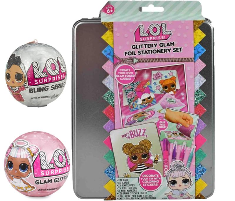 L.O.L. Surprise! Glam Glitter, Bling, and Glittery Glam Foil Stationery Gift Set